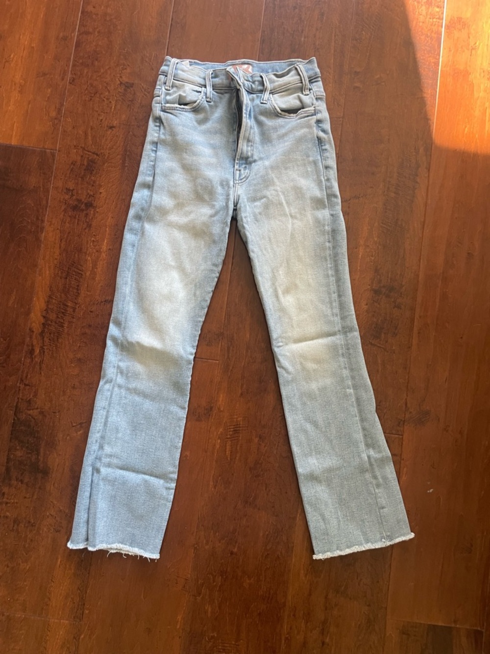 Mother The Hustler Ankle Fray Jeans Size 26